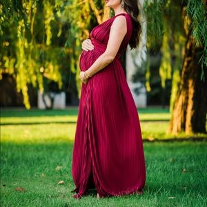 Georgeous Oxblood Red Maternity Dress